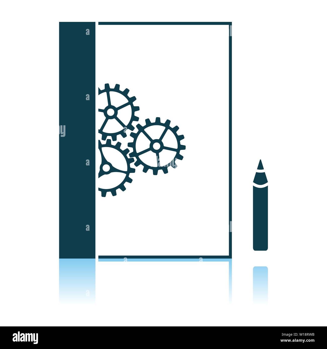 Product Development Icon. Shadow Reflection Design. Vector Illustration. Stock Vector