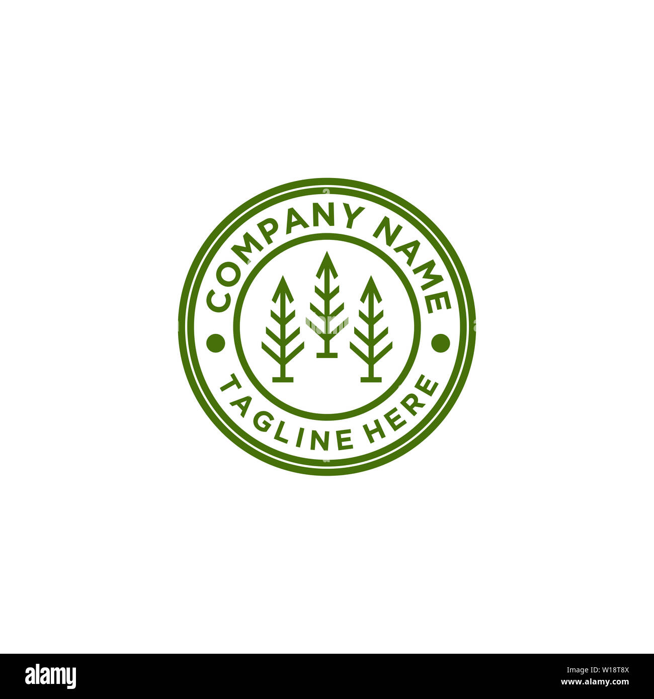 Modern minimalist tree logo hi-res stock photography and images - Alamy