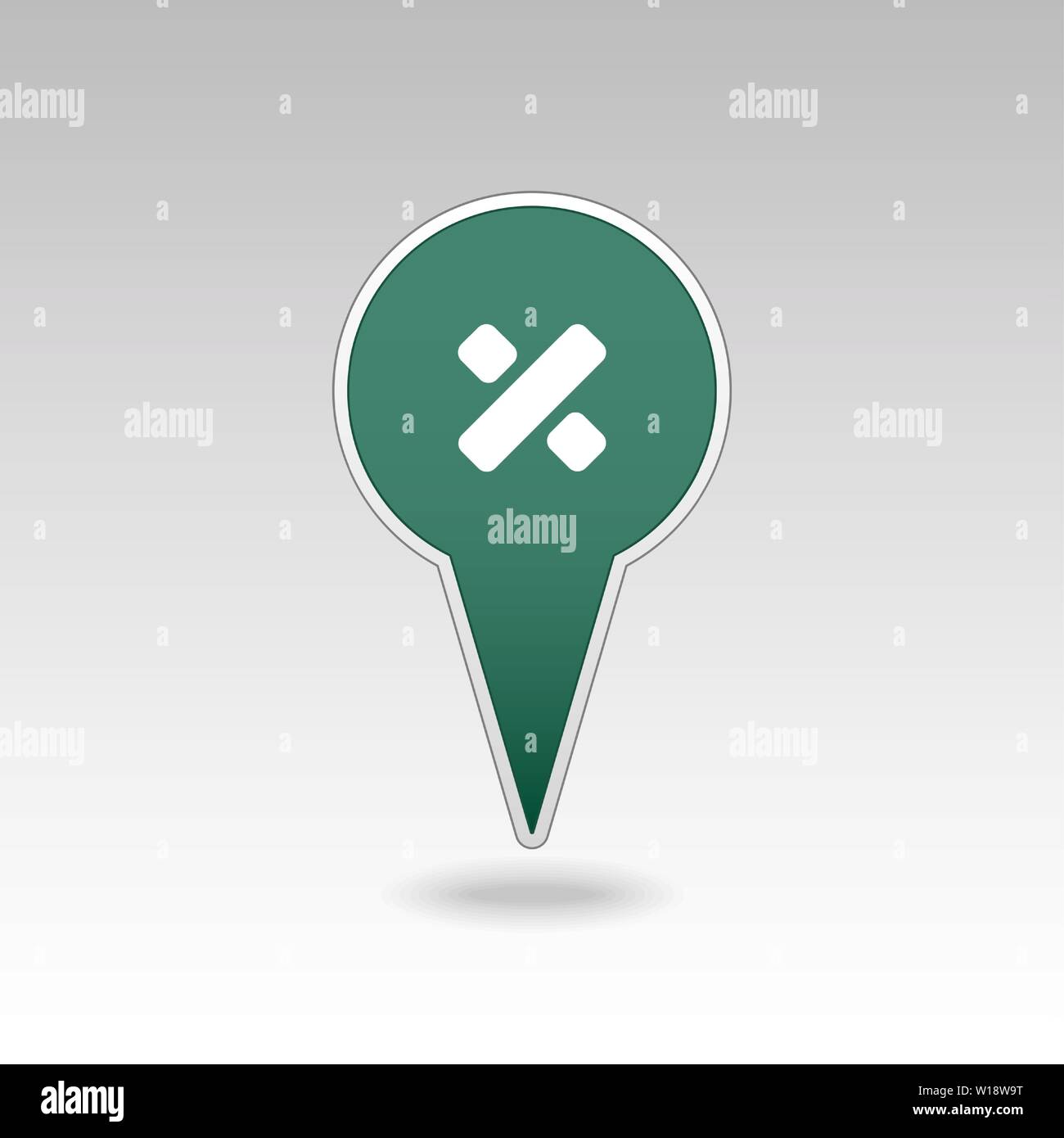 Division pin map icon. Map pointer. Map markers. Destination vector icon. GPS location symbol. Mapping pins icon EPS 10 vector file has transparency, Stock Vector