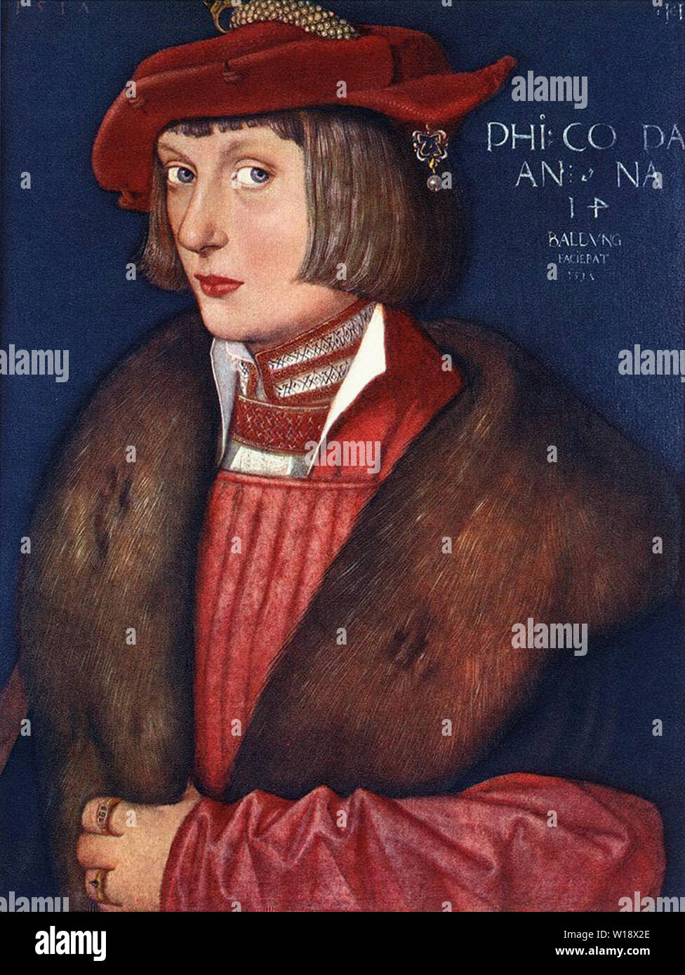 Hans Baldung - Count Philip 1517 Stock Photo