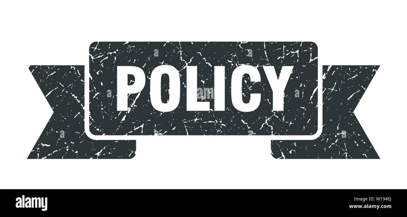 policy grunge ribbon policy sign policy banner Stock Vector Image