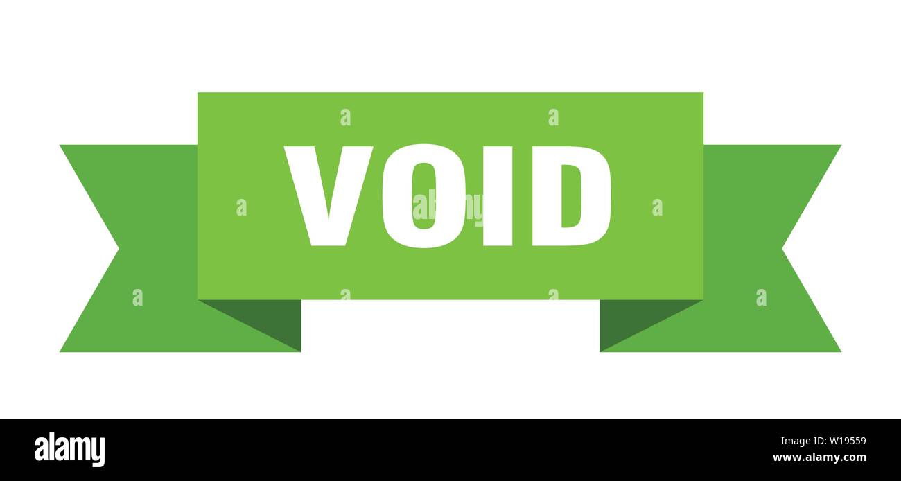 void ribbon. void isolated sign. void banner Stock Vector Image & Art ...