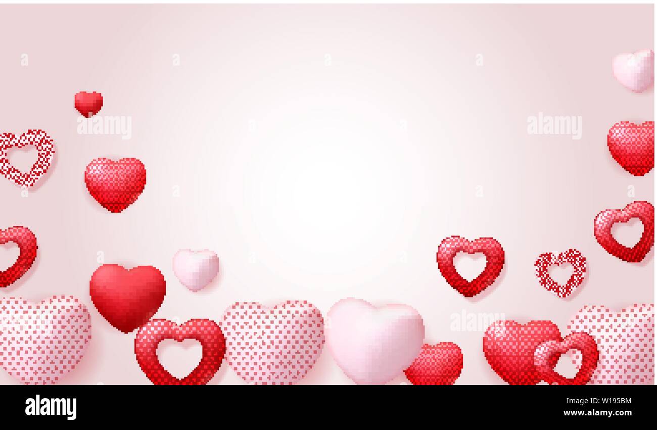Happy Valentines Day Card with Heart. Vector Illustration Stock Vector ...