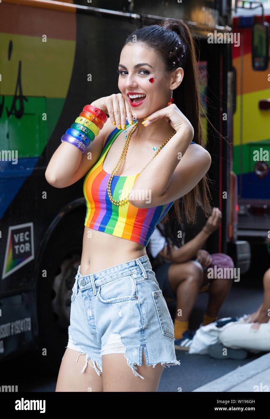 New York, NY, USA. 30th June, 2019. Victoria Justice in attendance for  WorldPride NYC 2019, New York, NY June 30, 2019. Credit: RCF/Everett  Collection/Alamy Live News Stock Photo - Alamy
