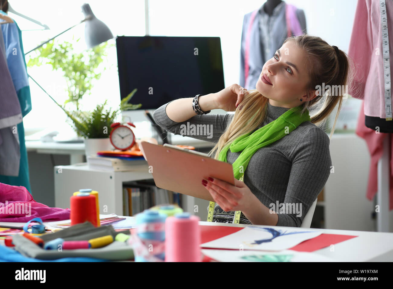 Garment Creating Tailoring and Sewing Service Stock Photo - Alamy
