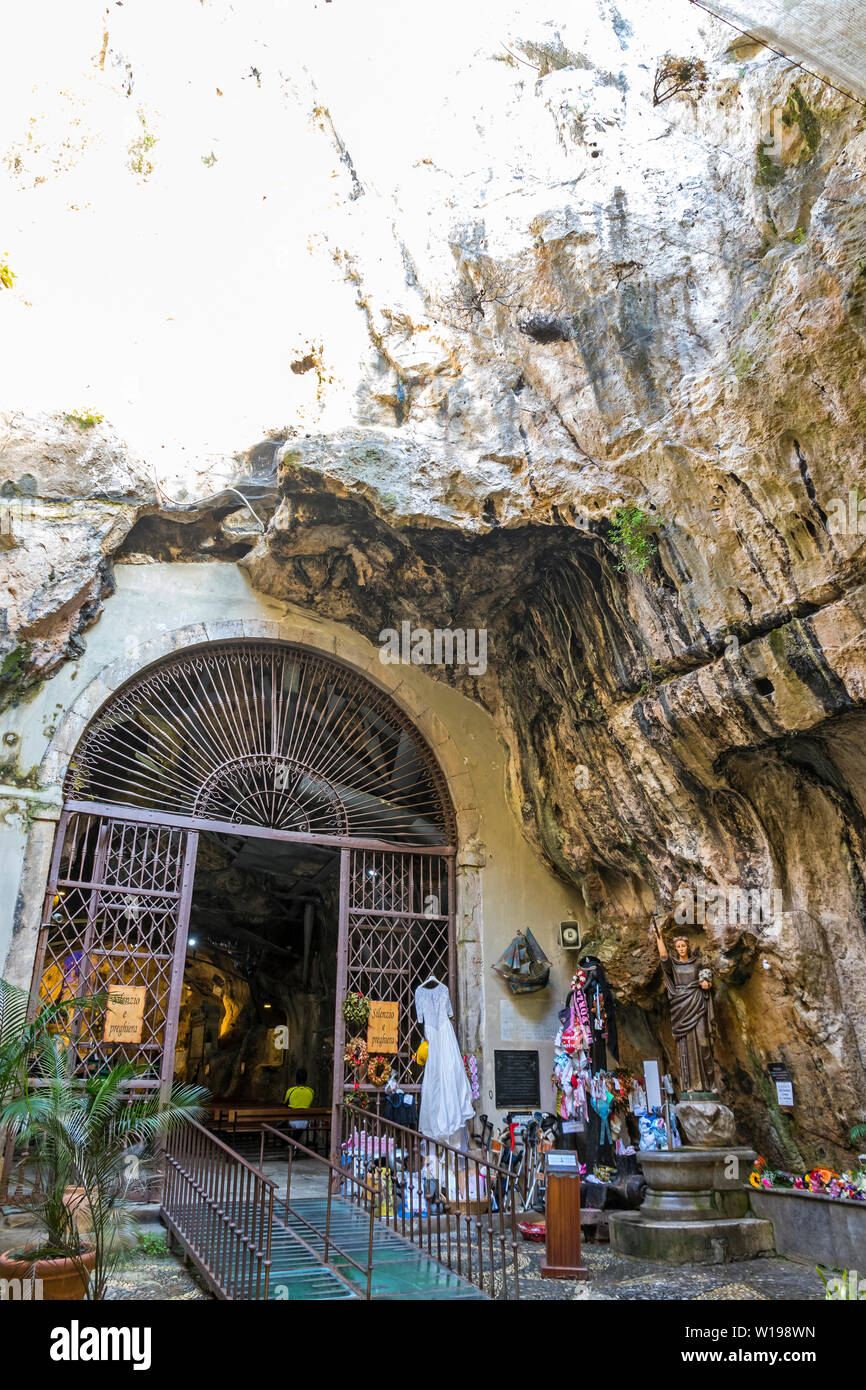 Palermo, Italy May 11, 2018 Sanctuary of Santa Rosalia (Italian