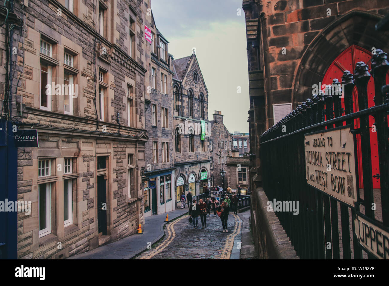 Evening walk in Edinburgh Stock Photo