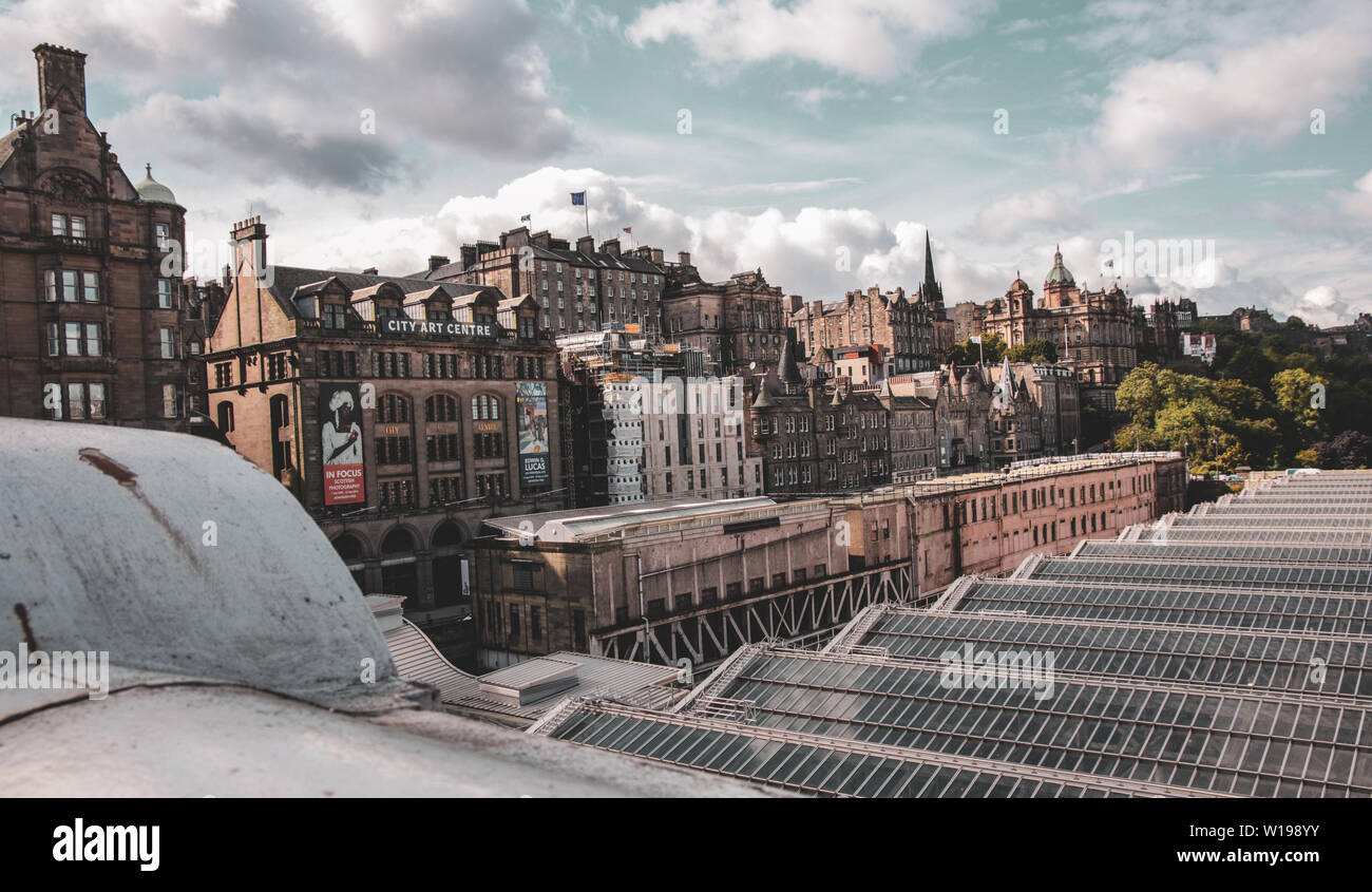 Clouds over Edinburgh Stock Photo