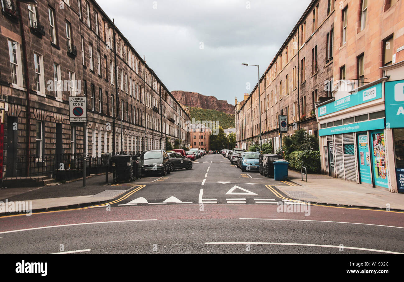 Normal street in Edinburgh Stock Photo