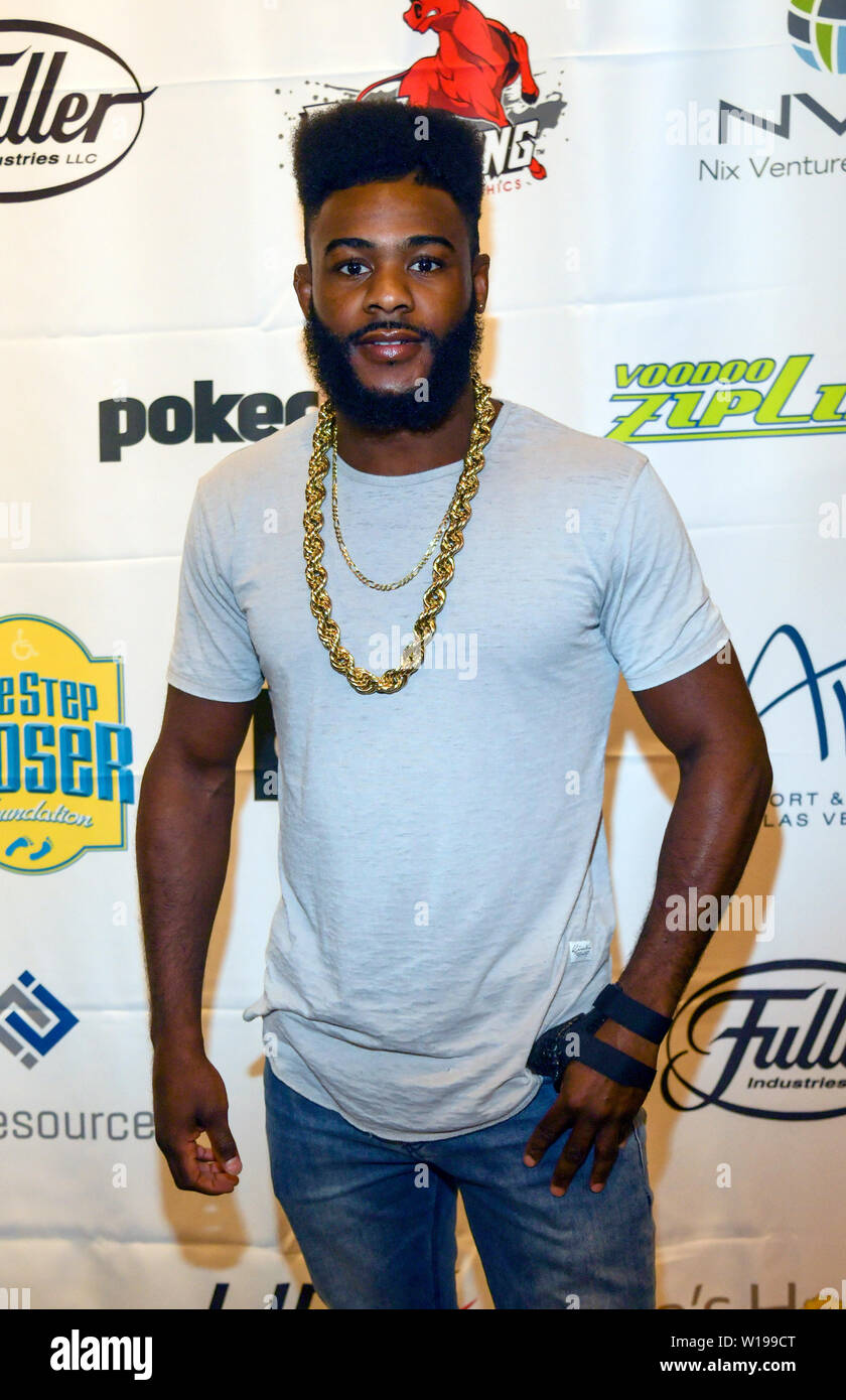 Las Vegas, NV, USA. 30th June, 2019. Aljamain Sterling at the One Step  Closer Foundation Celebrity Charity Poker Tournament at Aria in Las Vegas,  Nevada on June 30, 2019. Credit: Damairs Carter/Media
