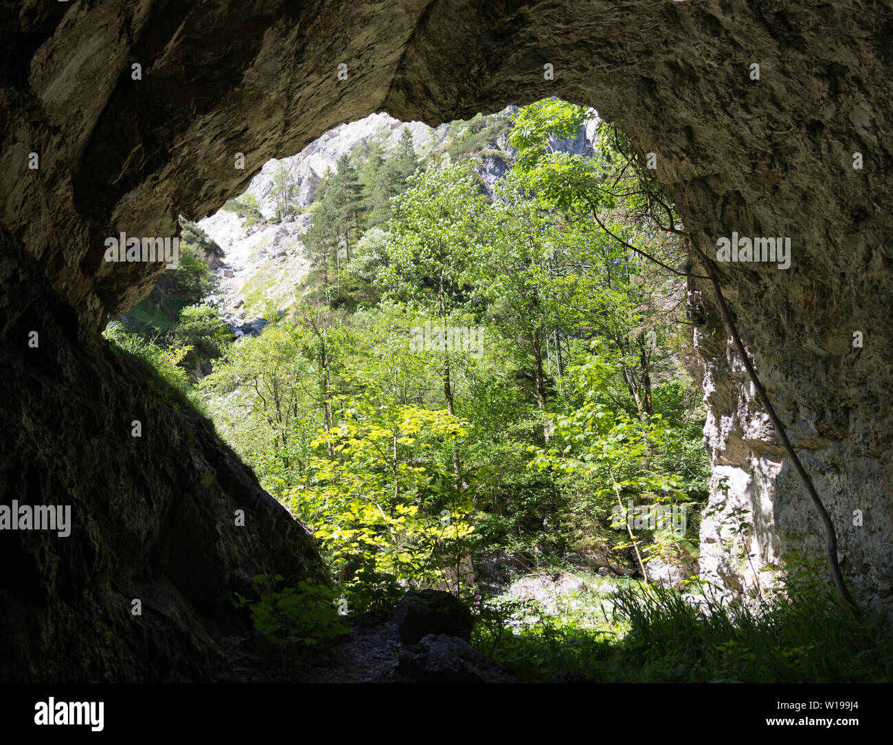 Gamsluckenhöhle Stock Photo