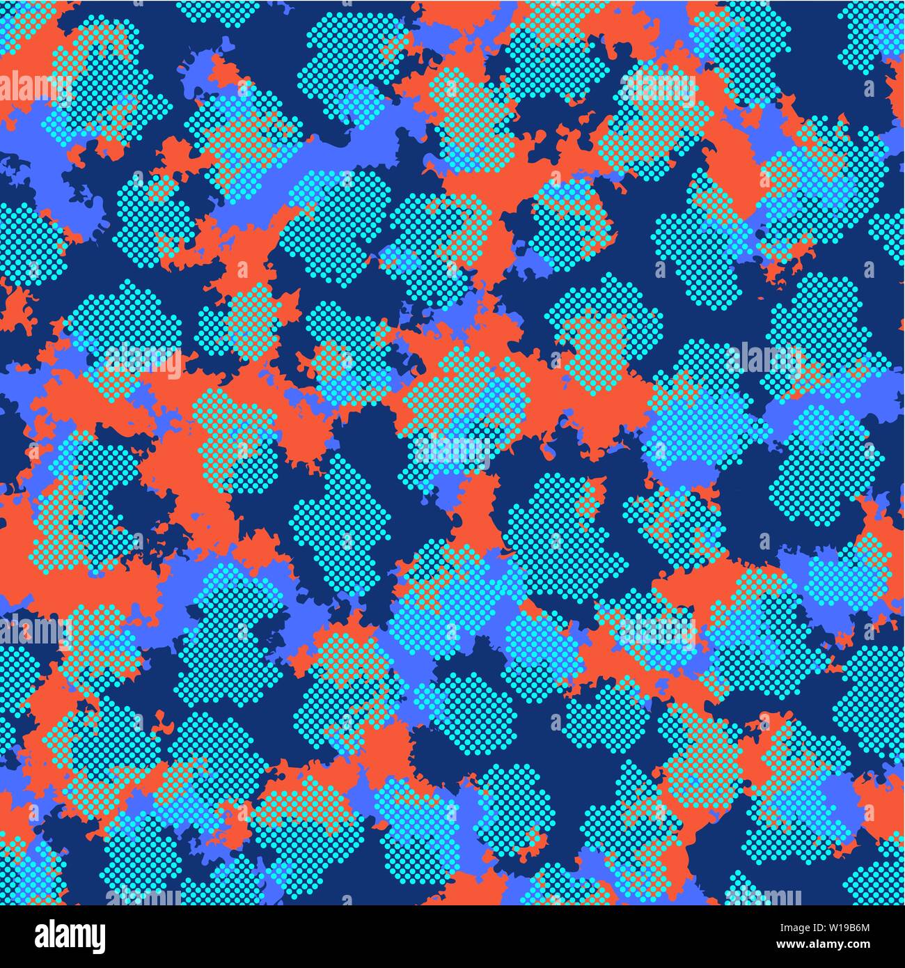 Fashion camo design. Color clouds seamless pattern vector. Trendy ...