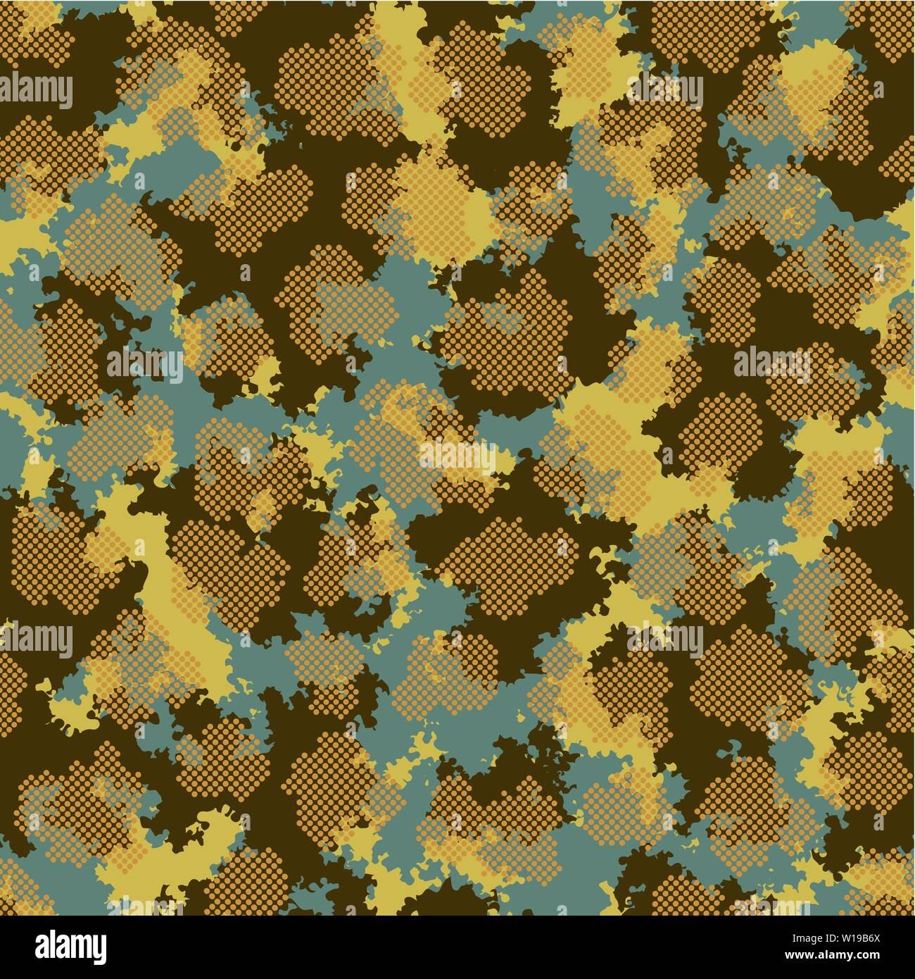 Fashion camo design. Color clouds seamless pattern vector. Trendy ...