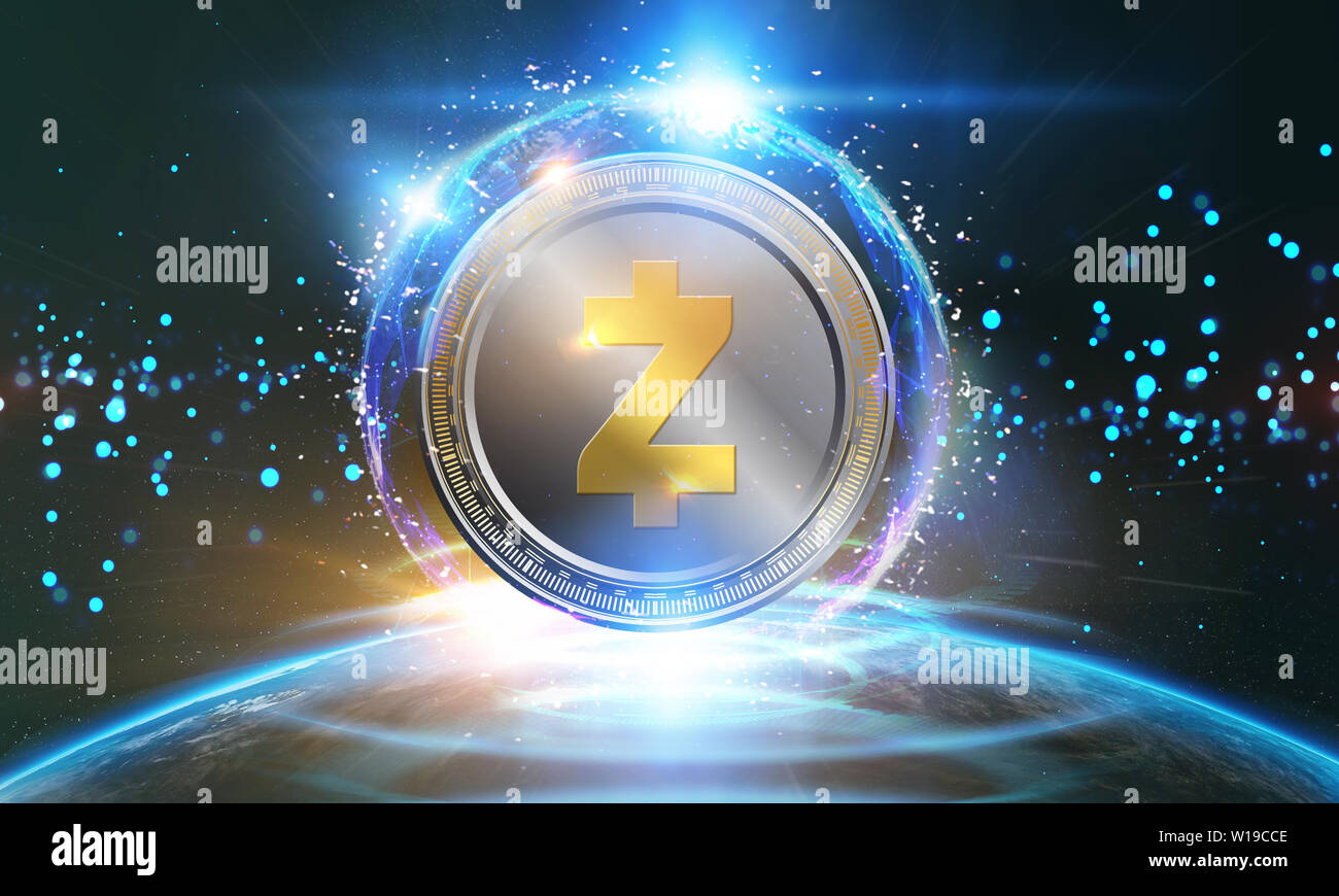 Crypto-currency,  Zcoin internet virtual money. Currency Technology Business Internet Concept. Stock Photo