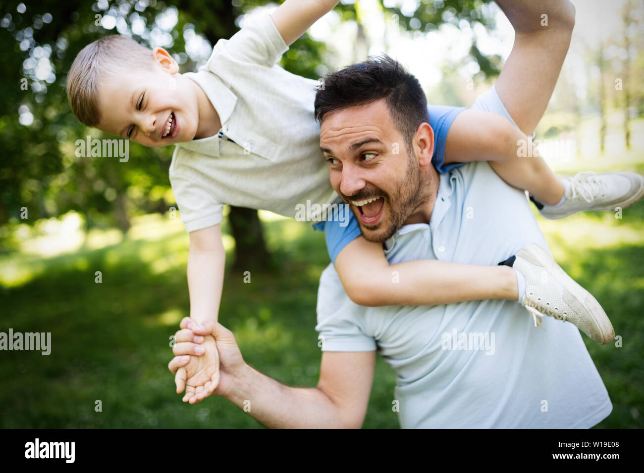 Father and child happy together hi-res stock photography and images - Alamy