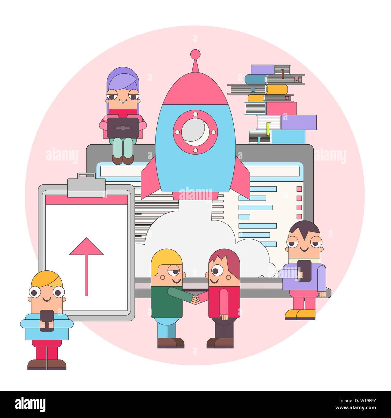 Web page template rocket Cut Out Stock Images Pictures Alamy