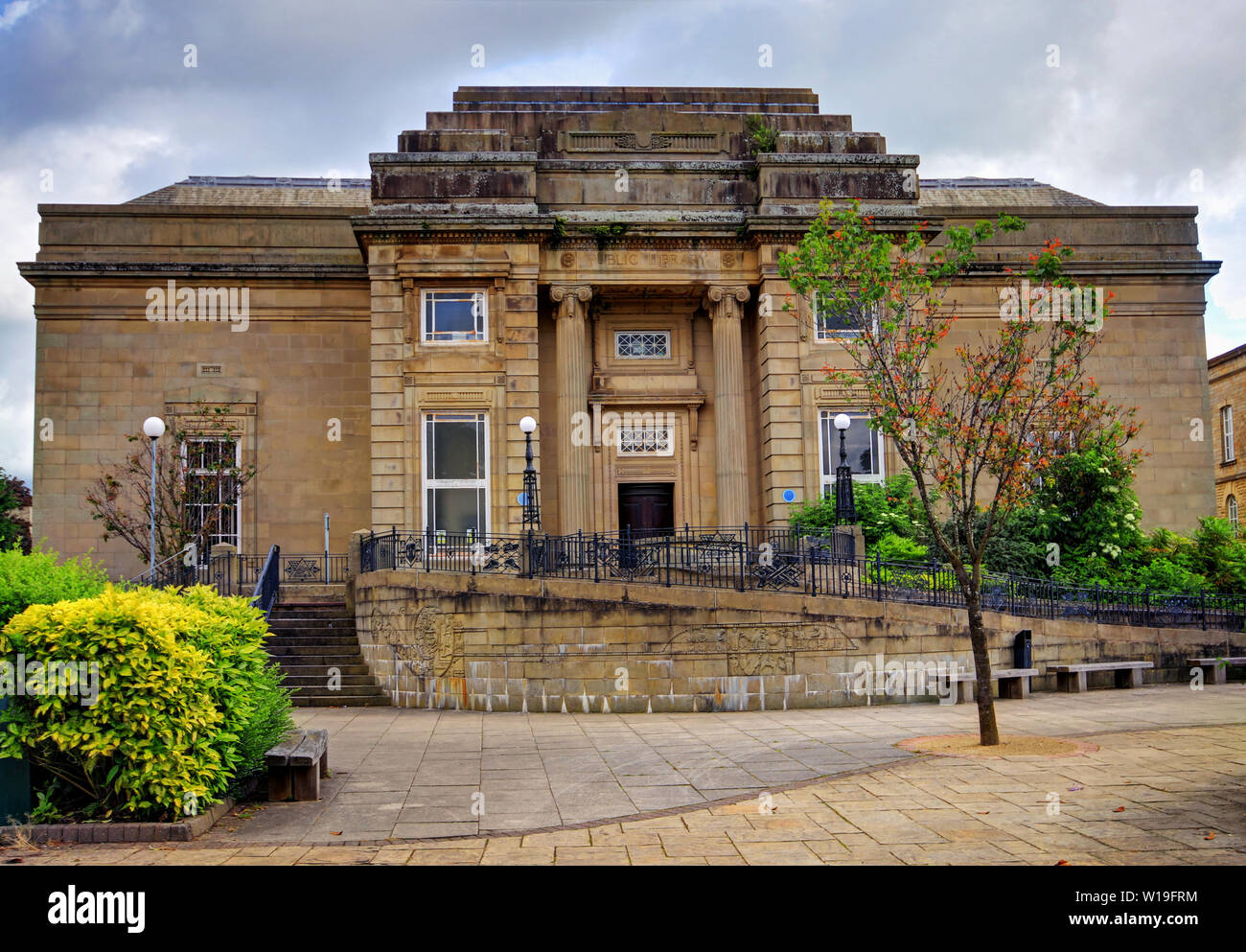 The front of Burnley Central Library Stock Photo - Alamy