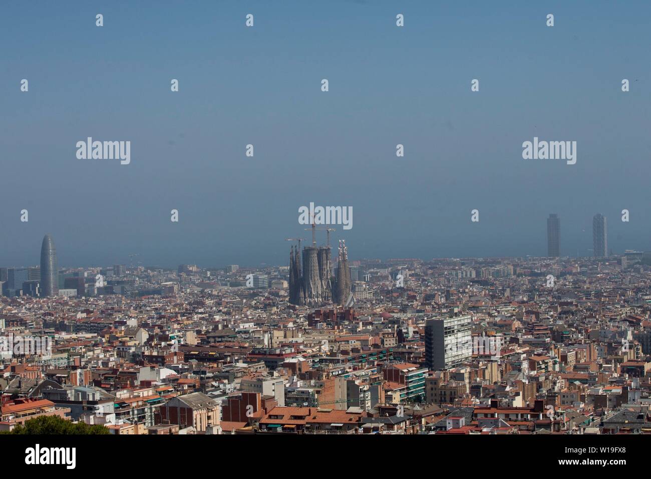 Barcelona Spain 01st July 2019 General View Of Barcelona City