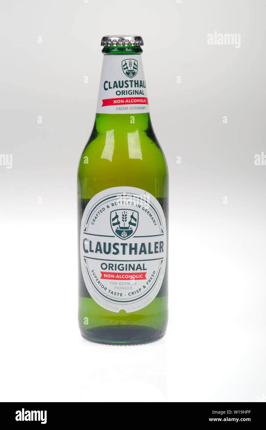 Clausthaler German non-alcoholic beer bottle Stock Photo