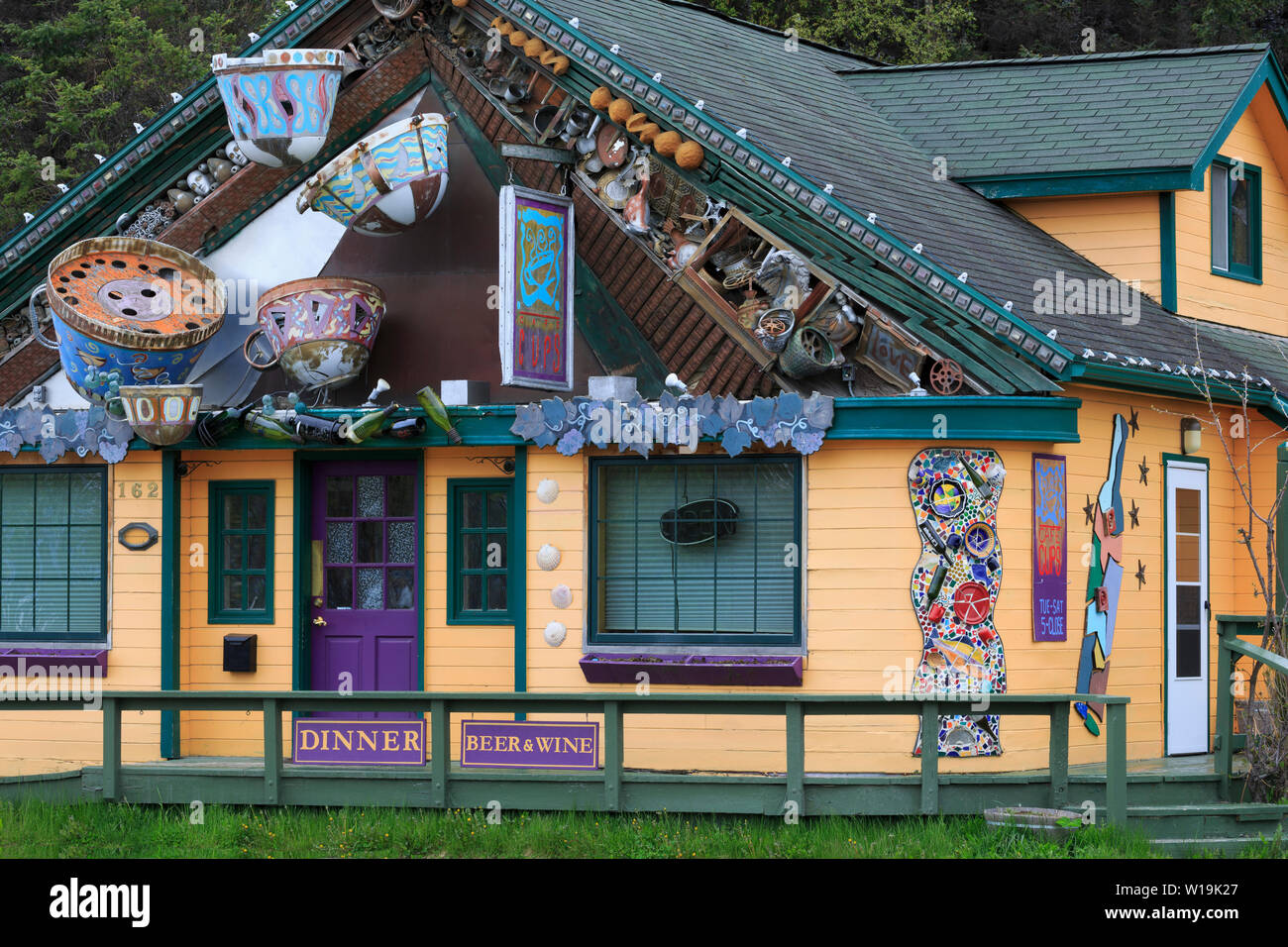 Restaurant on Pioneer Avenue, Homer, Alaska, USA Stock Photo Alamy