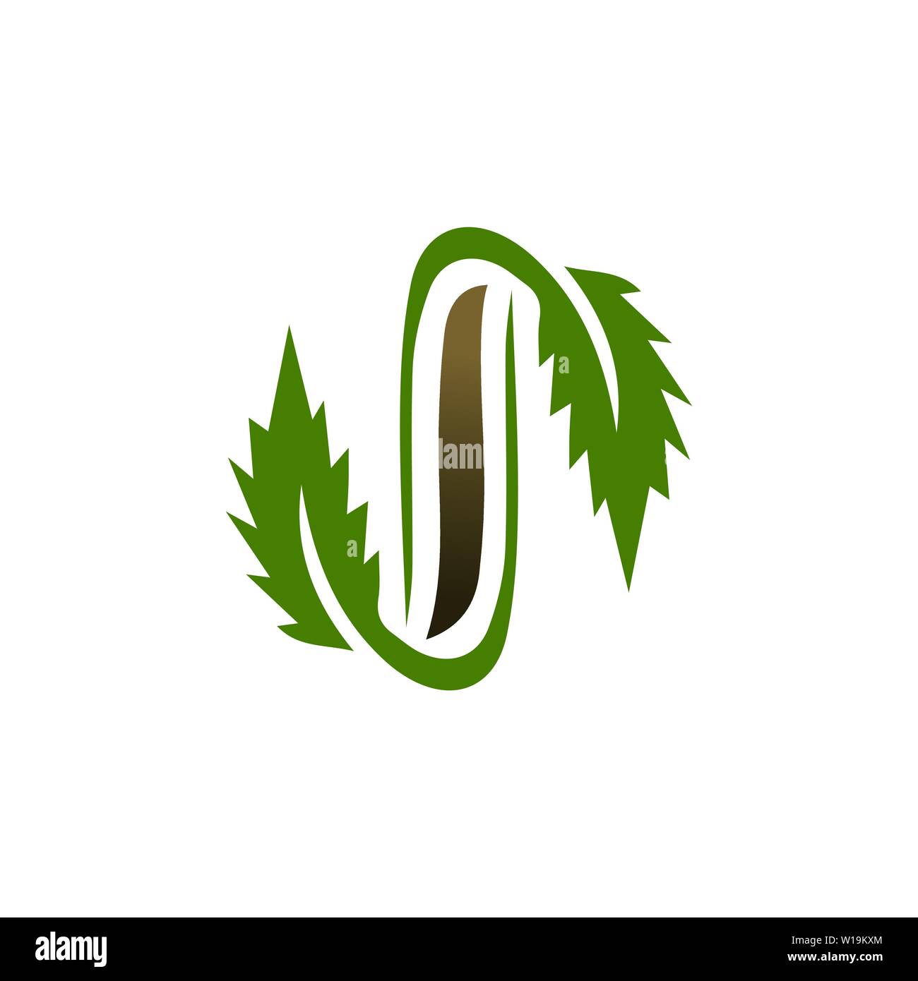 Marijuana Leaf logo design template Stock Vector