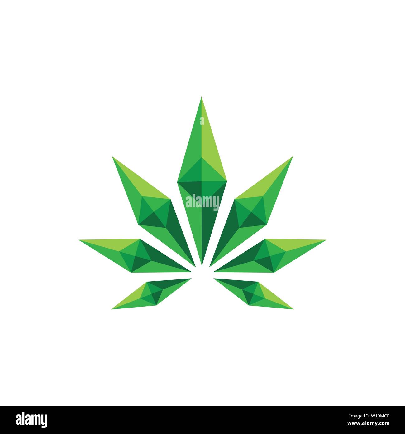 Marijuana Leaf logo design template Stock Vector