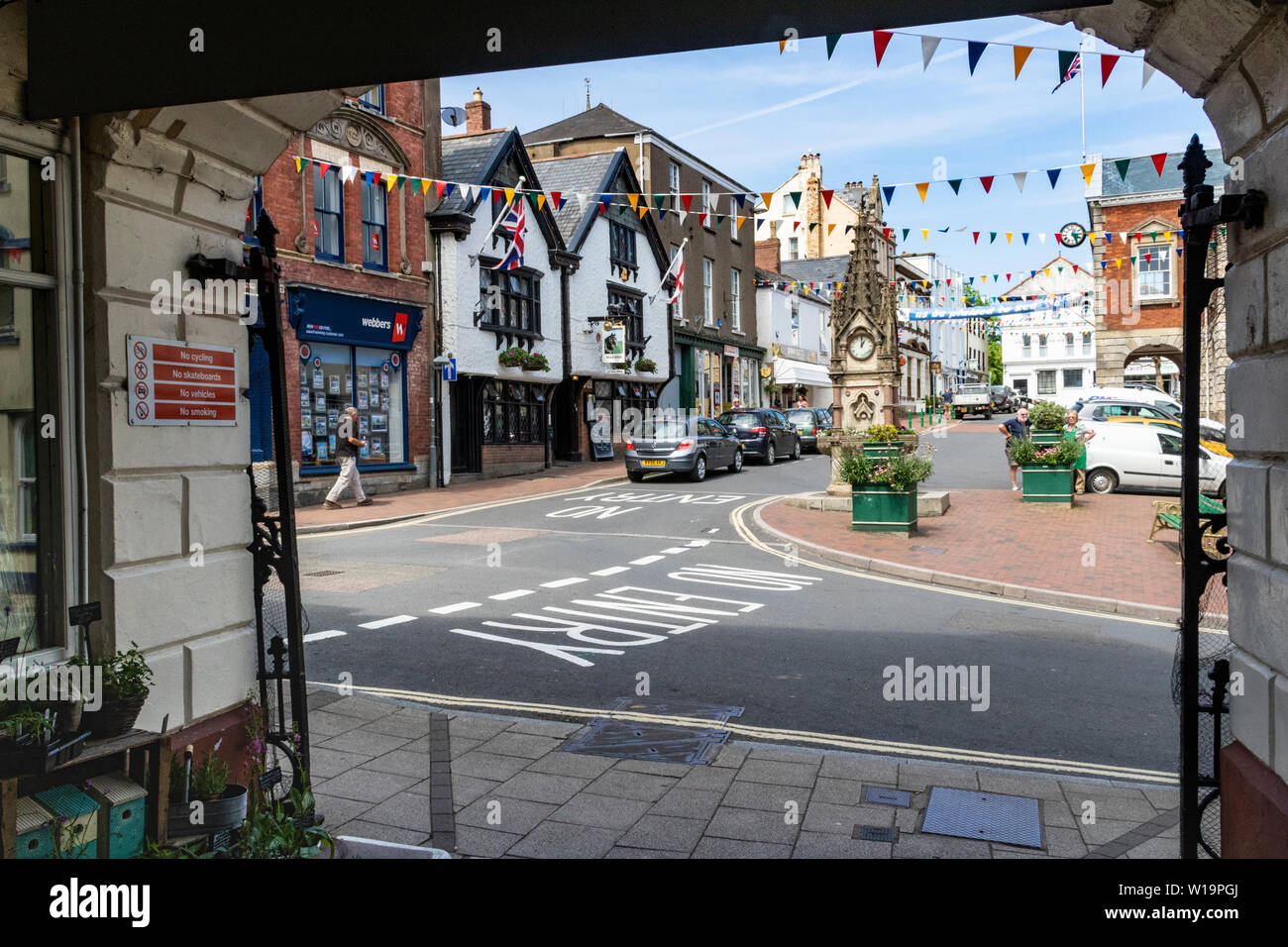 View From the Great Torrington Pannier market Looking into the Square