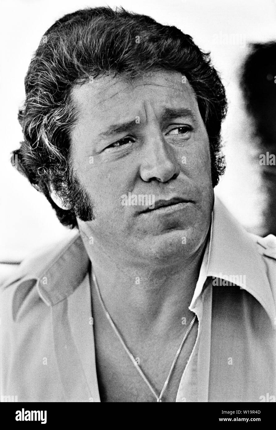 American F1 driver Mario Andretti 37 years, at Anderstorp 1977 Stock Photo