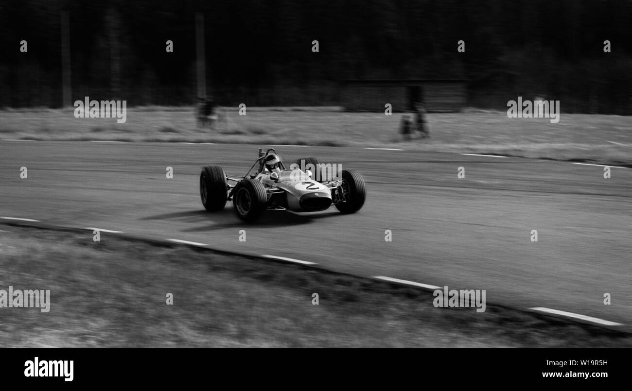 The King of car control.Ronnie Peterson in action in a F 3 car Stock Photo