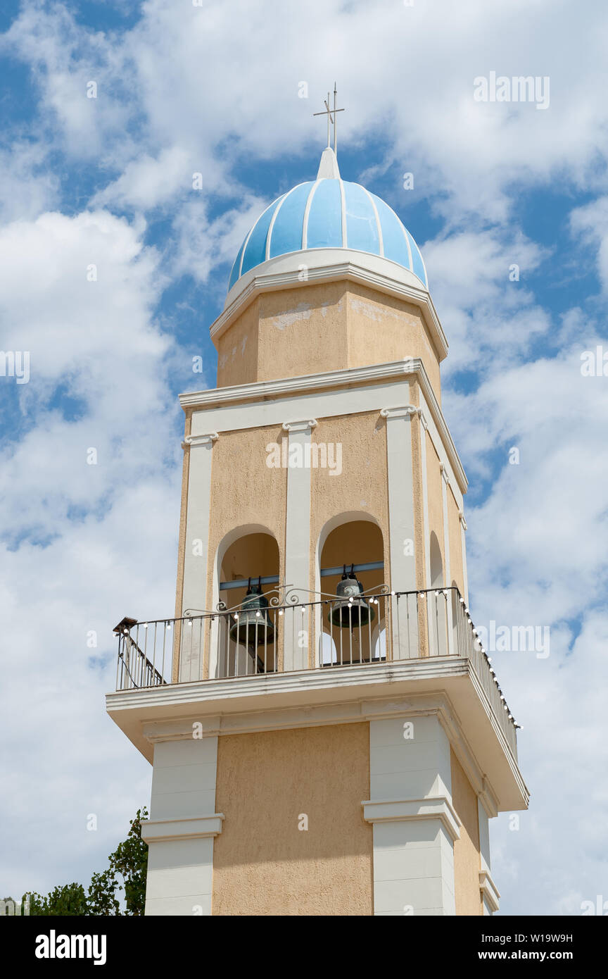 Church of Virgin Mary Mirtidiotissa in Drapano, Kefalonia, Ionian Islands, Greece, Europe Stock Photo