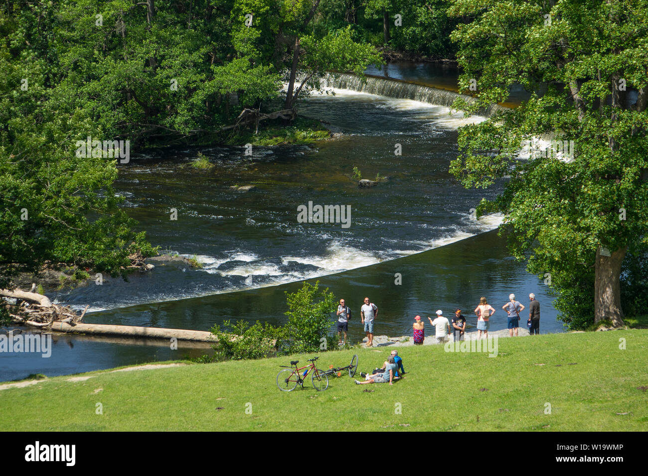 Wales, Denbighshire, Llangollen, Horseshoe falls Stock Photo Alamy