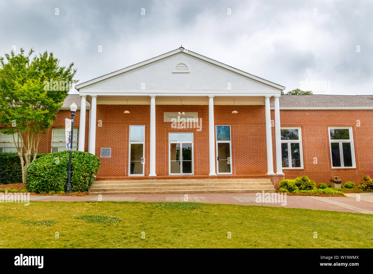 FRANKLIN SPRINGS, GA, USA - MAY 3: Taylor Memorial Chapel on May 3, 2019 at Emmanuel College in Franklin Springs, Georgia. Stock Photo