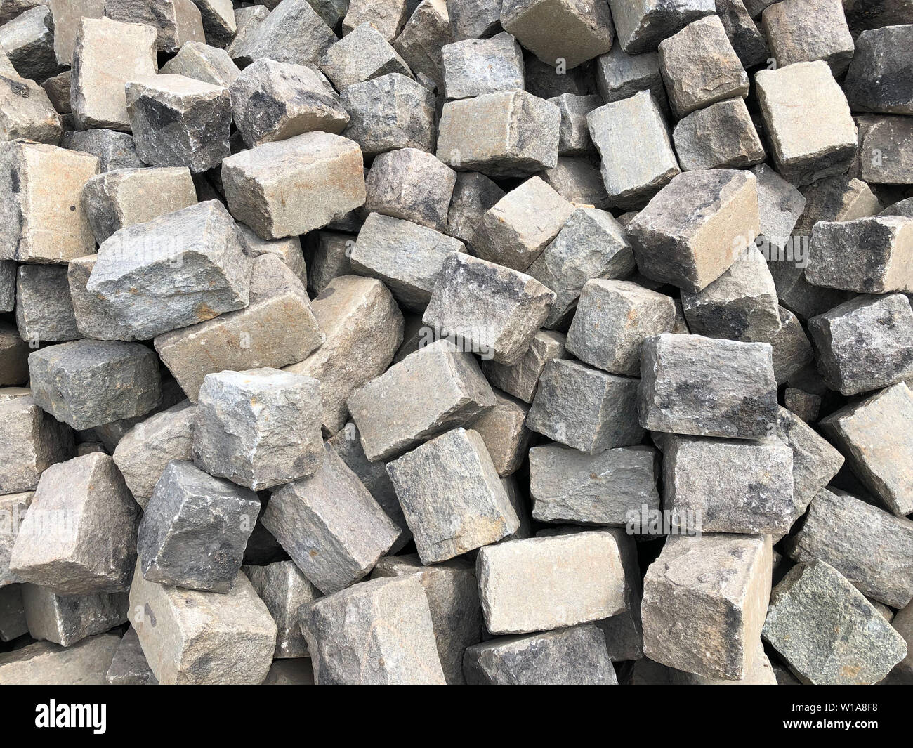 pile of large cobble stones, cobblestone background Stock Photo - Alamy