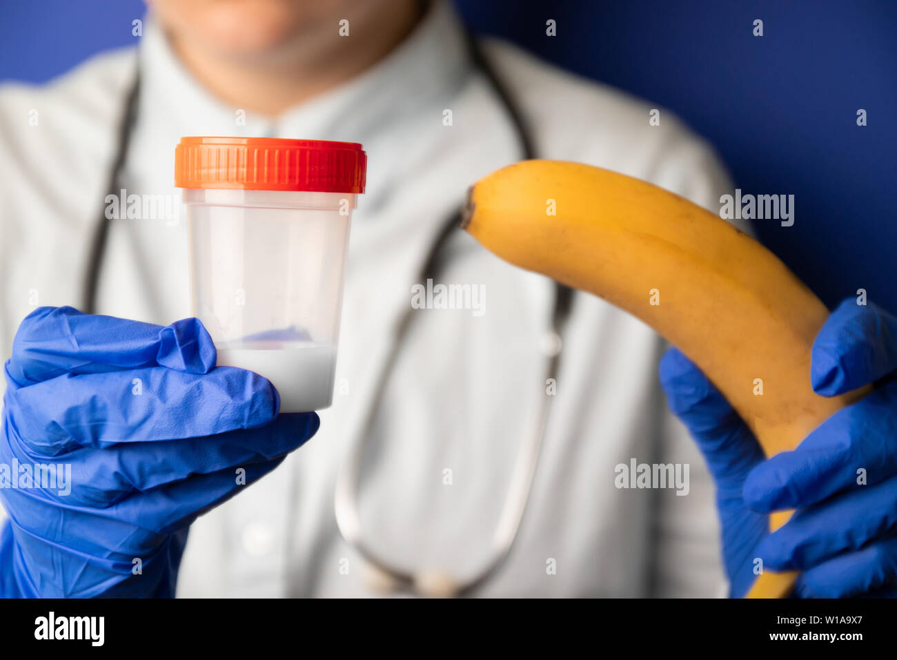 Medical concept of sperm testing, artificial insemination. Female
