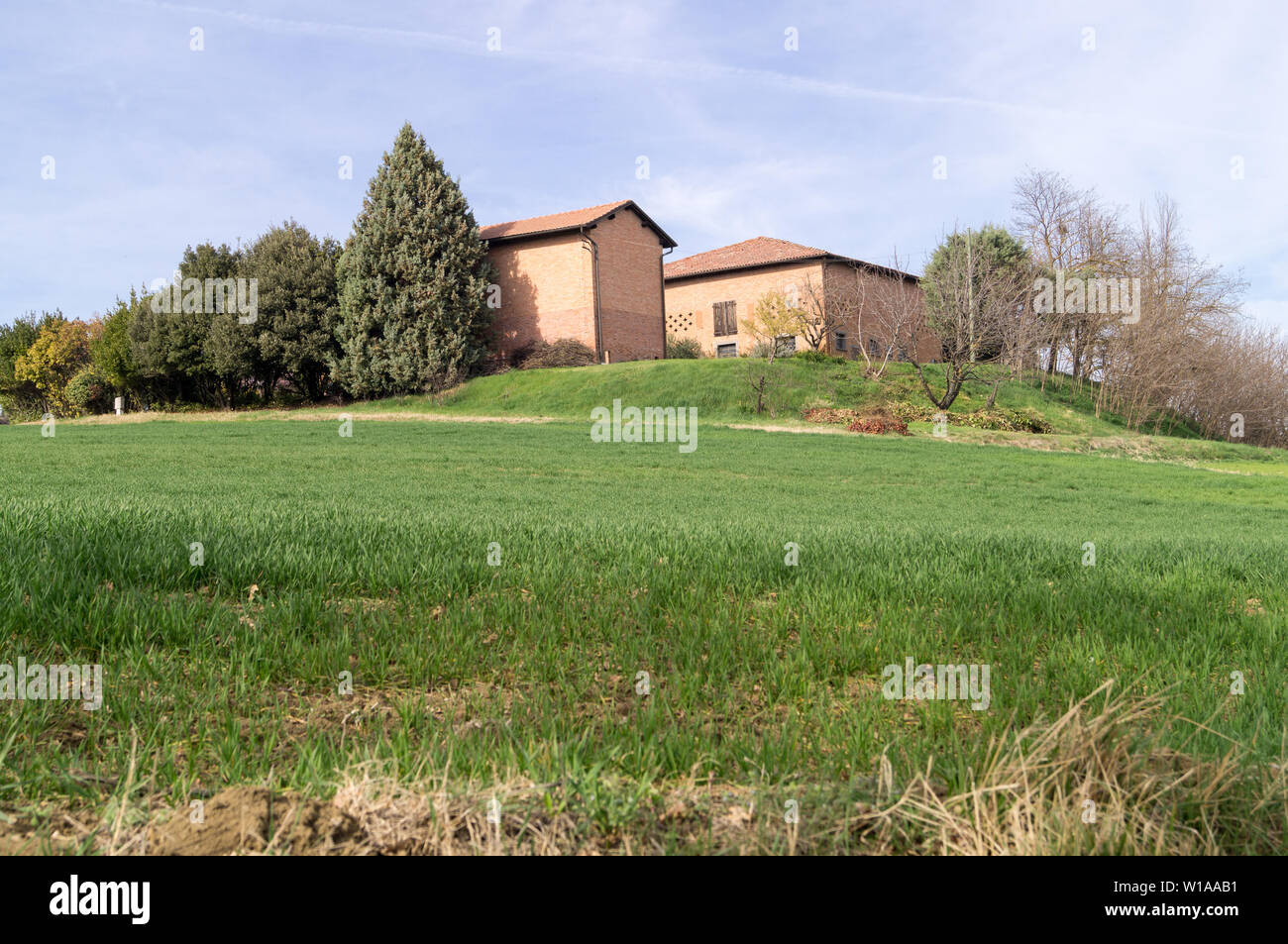 Farm house on the Bolognese hills Stock Photo