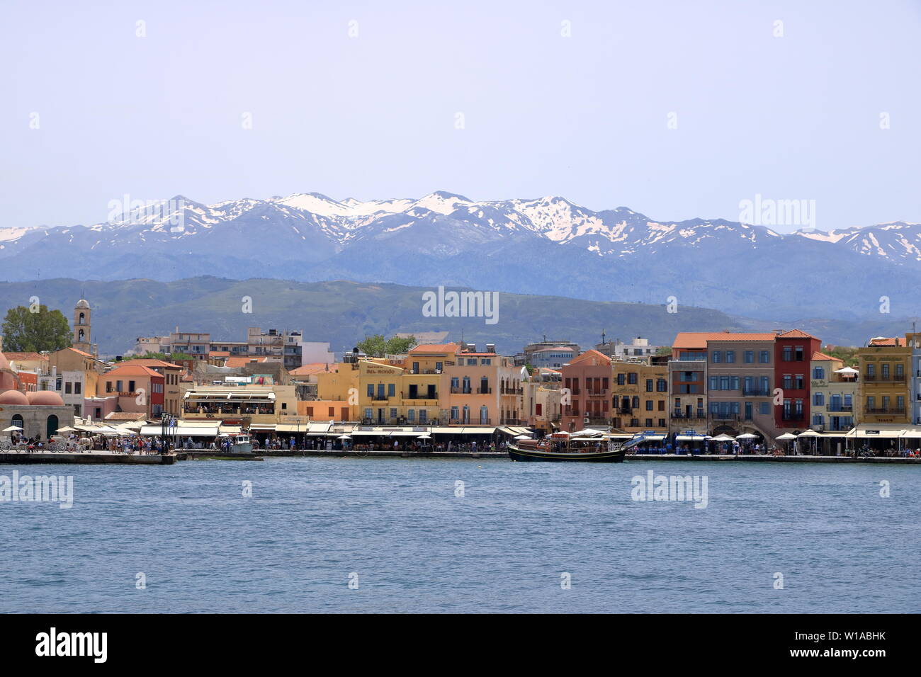 Famouse Venetian Harbour Waterfront Of Chania Old Town Crete In Greece famouse-venetian-harbour-waterfront-of-chania-old-town-crete-in-greece