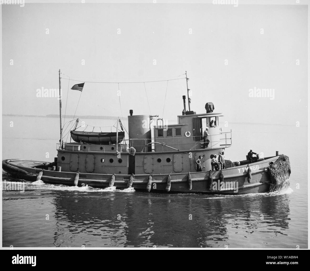 The] tug YTM 466, operating out of the Mine Warfare School, Yorktown, VA. Her captain is T