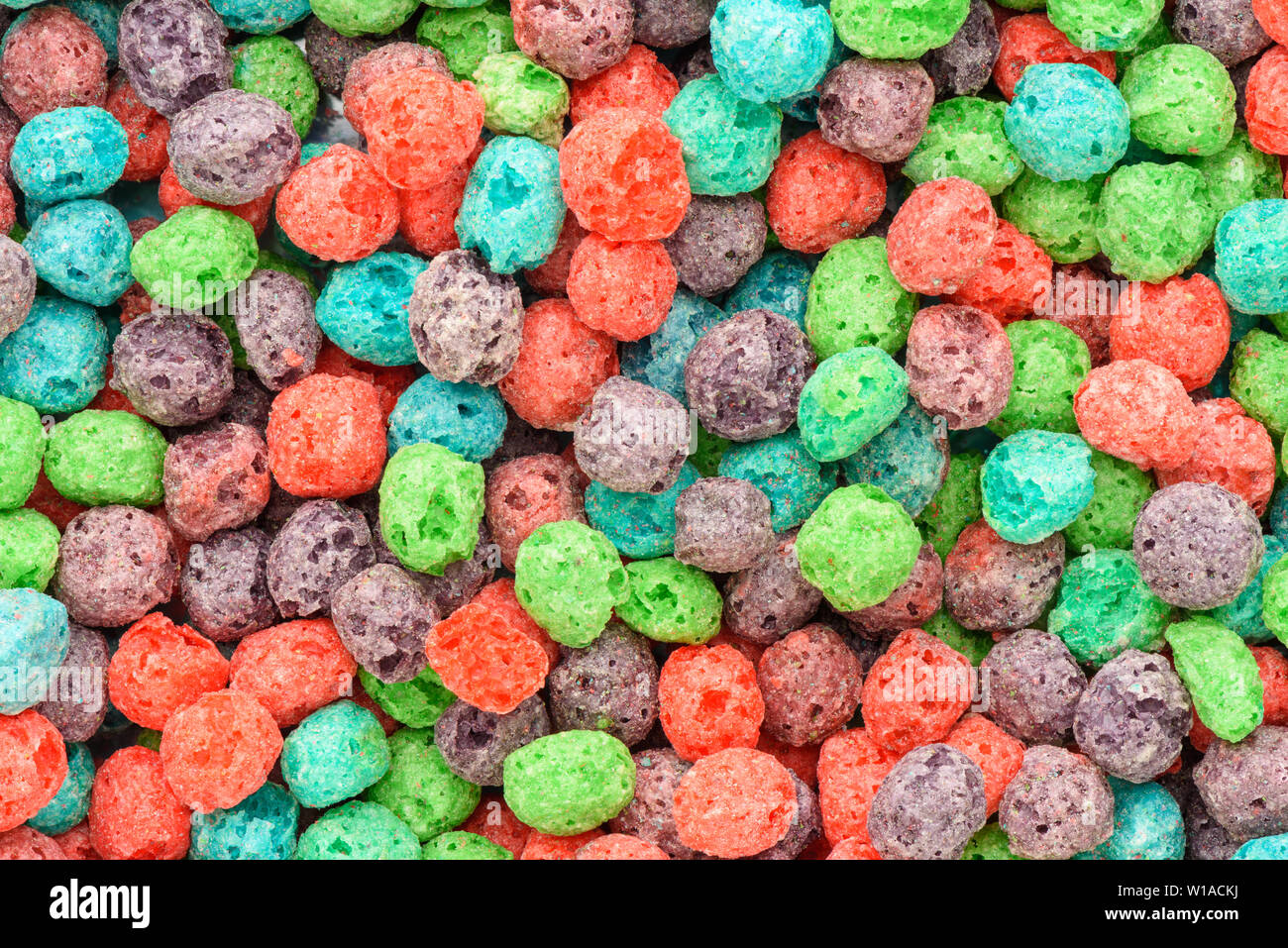 Cereal background. Colorful breakfast food Stock Photo