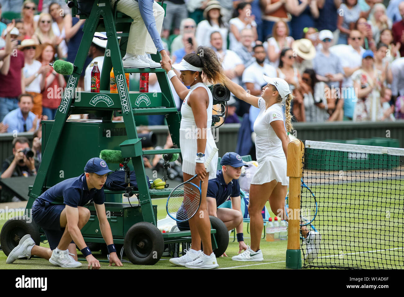 Naomi Osaka Of Japan And Yulia Putintseva Of Kazakhstan