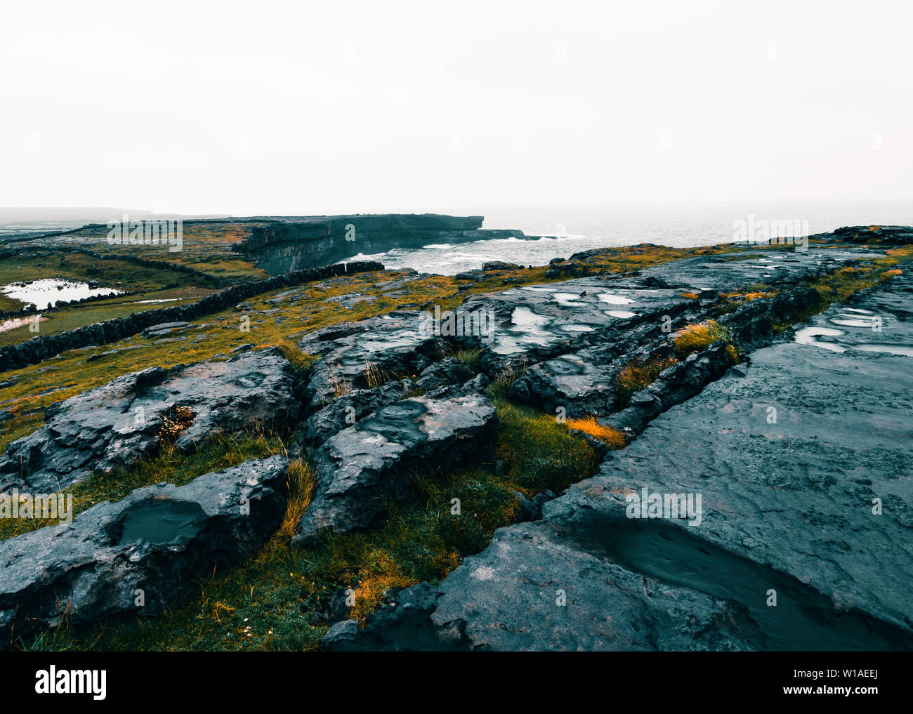 Inish Mor, the biggest of tree Aran Islands. A foto took next to Dun Aengus Stock Photo Alamy