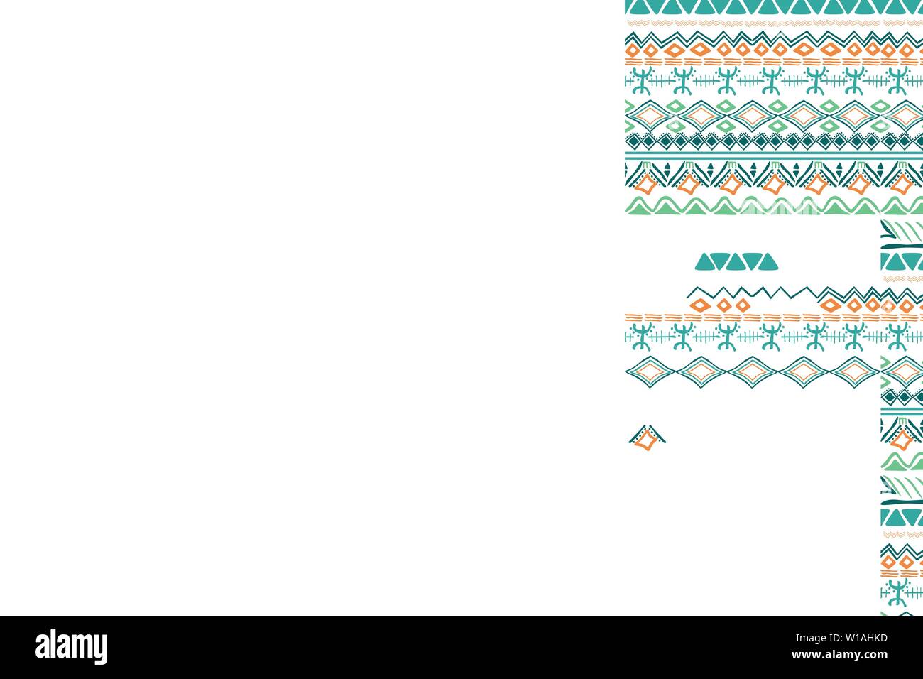 Tribal art pattern. Ethnic geometric print. Aztec colorful repeating ...