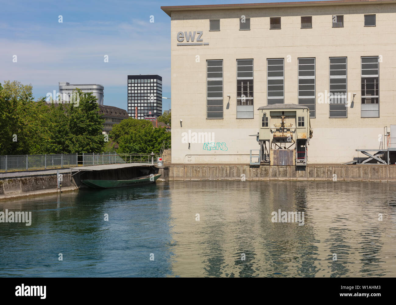 Zurich, Switzerland May 27, 2019 partial view of the building of the