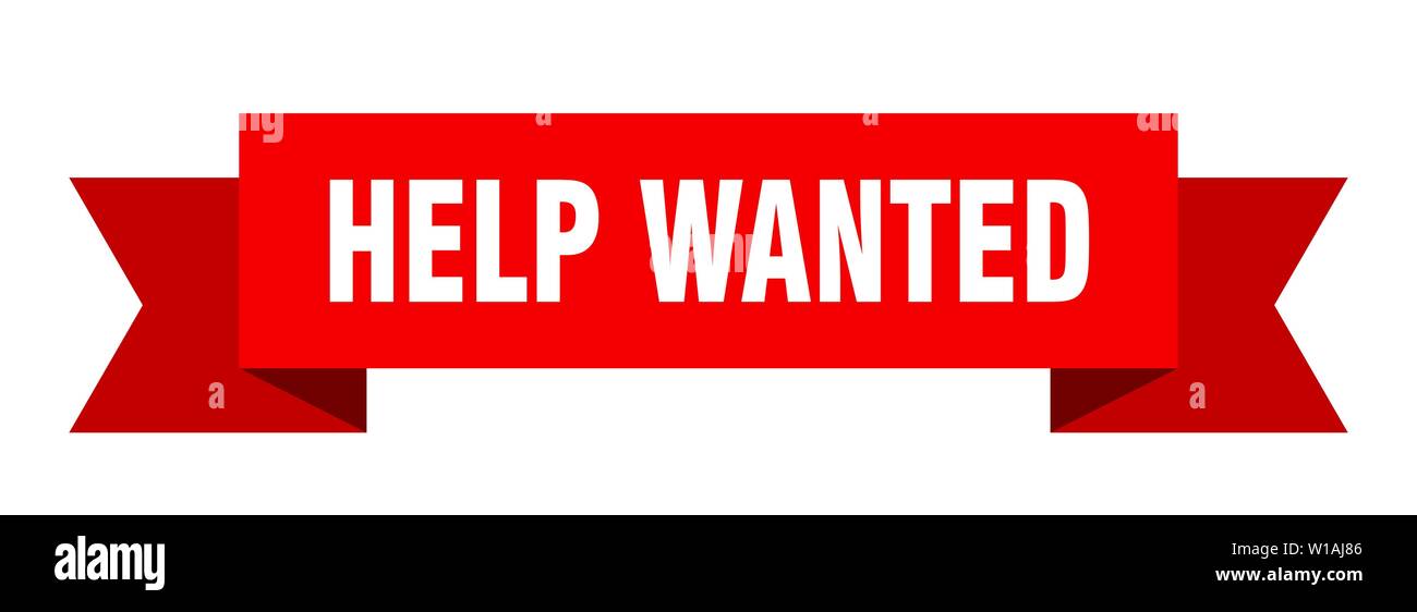 Help Wanted Ribbon Help Wanted Isolated Sign Help Wanted Banner
