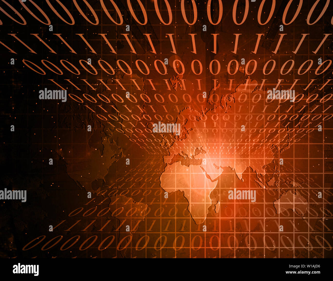 Programming code world map hi-res stock photography and images - Alamy