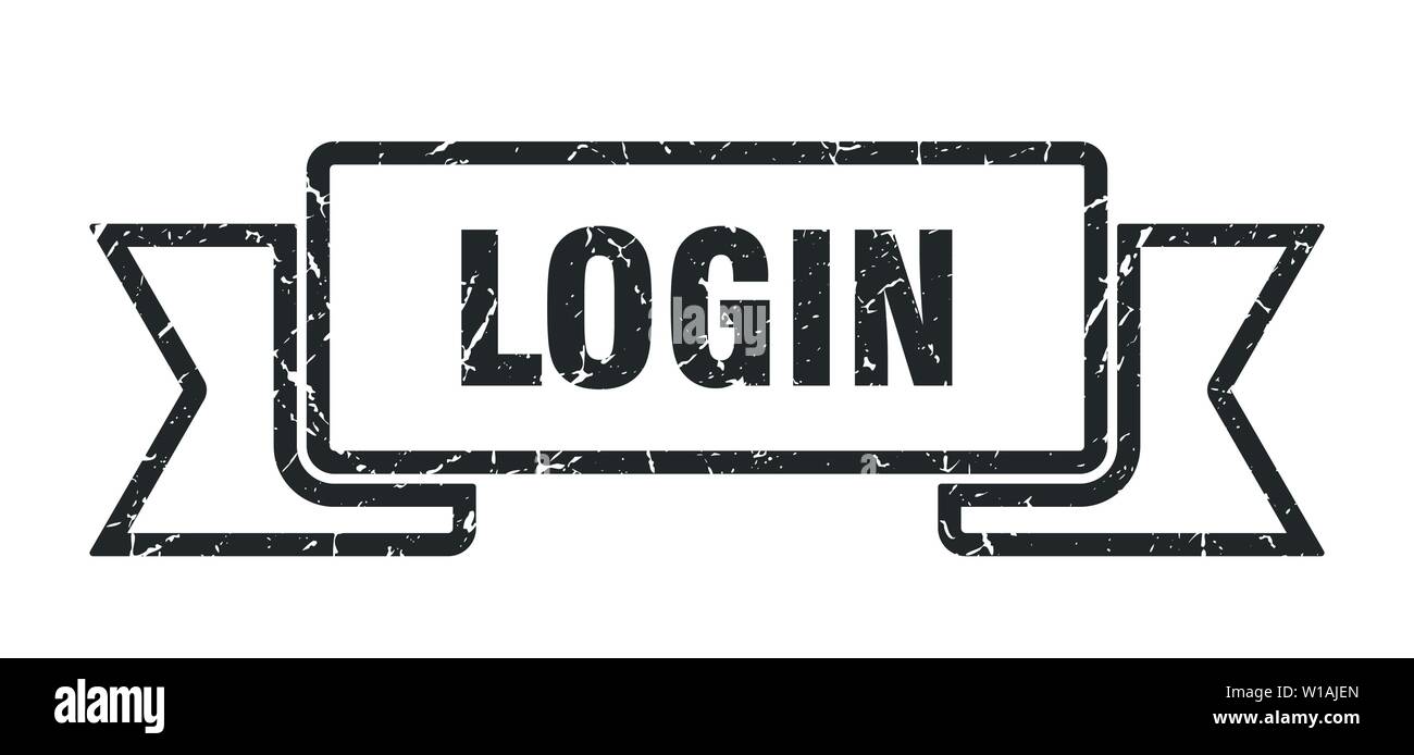 login grunge ribbon. login sign. login banner Stock Vector Image & Art