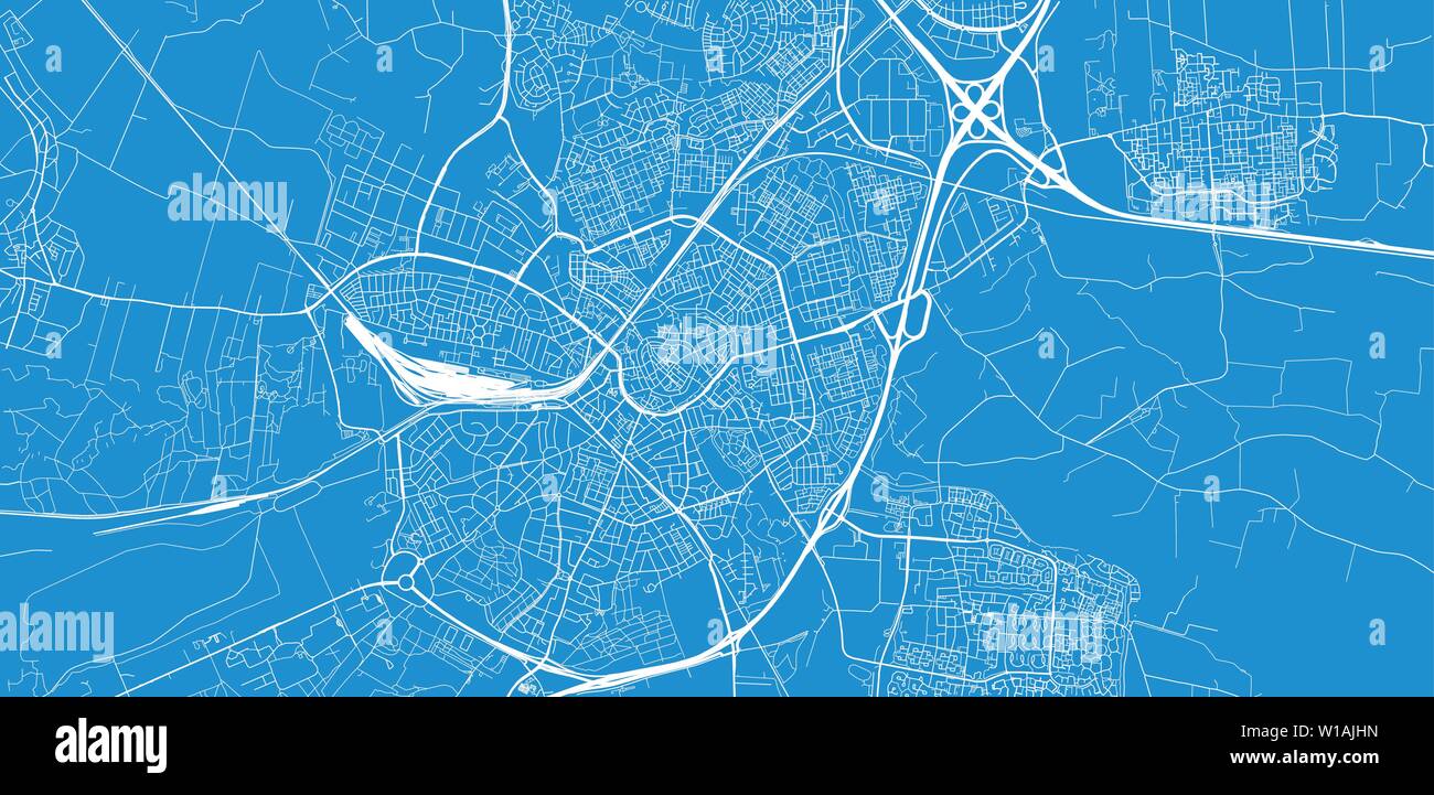 Urban vector city map of Amersfoort, The Netherlands Stock Vector