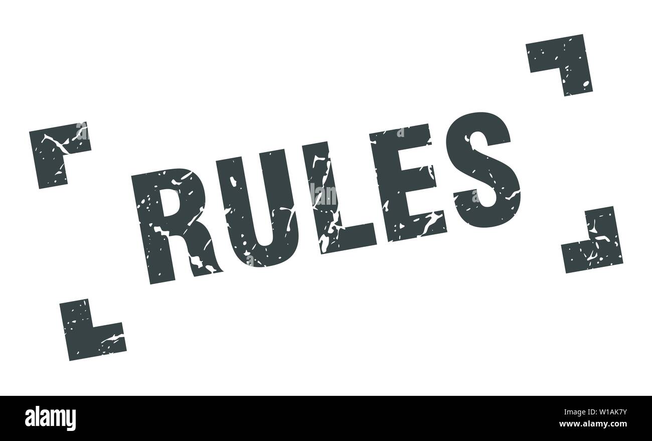 rules stamp. rules square grunge sign. rules Stock Vector Image & Art