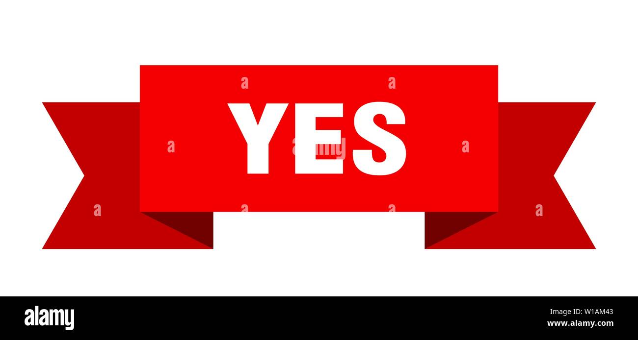 yes ribbon. yes isolated sign. yes banner Stock Vector Image & Art - Alamy