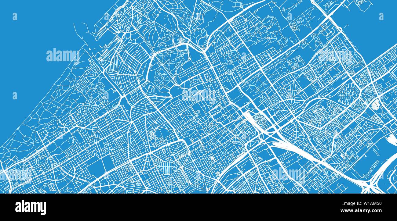 Urban vector city map of The Hague, The Netherlands Stock Vector Image & Art Alamy