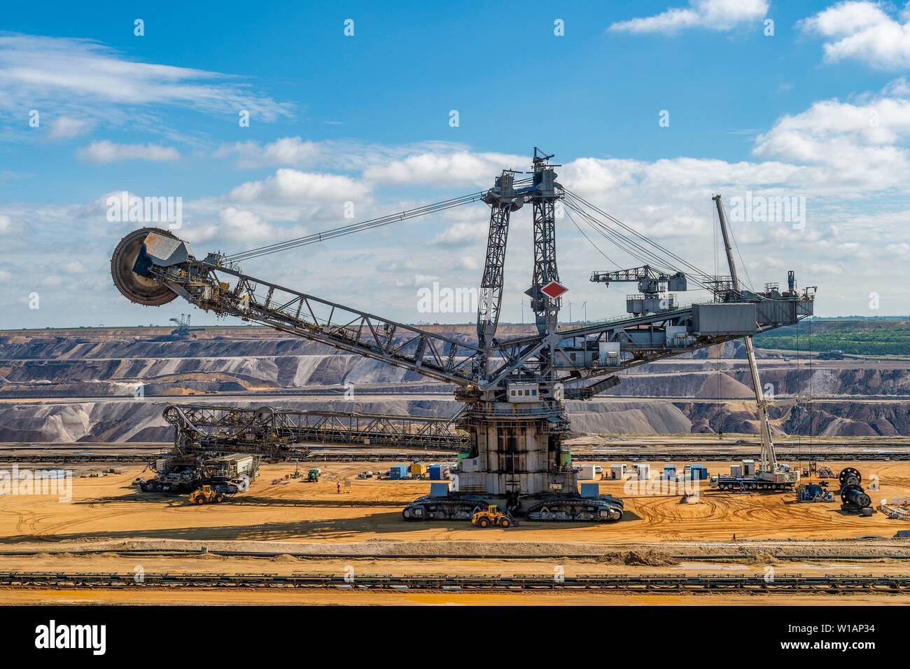 Bucketwheel excavator wheel excavator, open pit lignite mine
